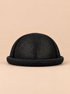 Luftiges Fascinator-Barett im Vintage-Stil für Hochzeiten – Farbvariante Schwarz, Ansicht von vorn