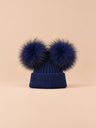 Bleu marine – pompons assortis