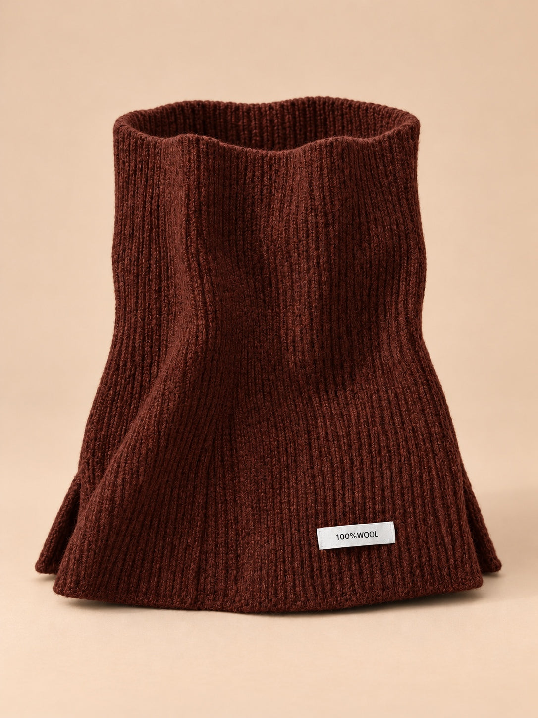 Schal aus dem Mütze-Schal-Set  – Farbvariante Braun, Produktdarstellung in der Vorderansicht