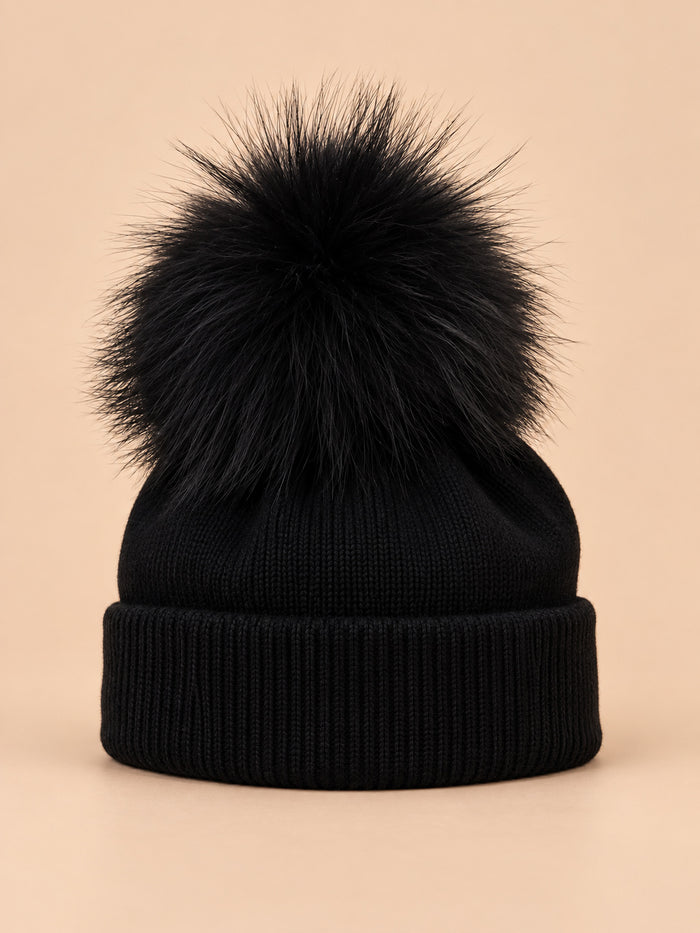 Pompon amovible en fourrure