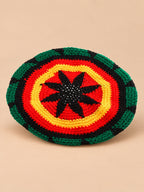 Gestrickte Rasta-Tam-Mütze für Dreadlocks – Farbvariante Mehrfarbig, Ansicht von vorn