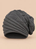 Warmer Long Beanie für Damen zum Skifahren – Farbvariante Grau, Ansicht von vorn