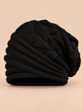 Warmer Long Beanie für Damen zum Skifahren – Farbvariante Schwarz, Ansicht von vorn